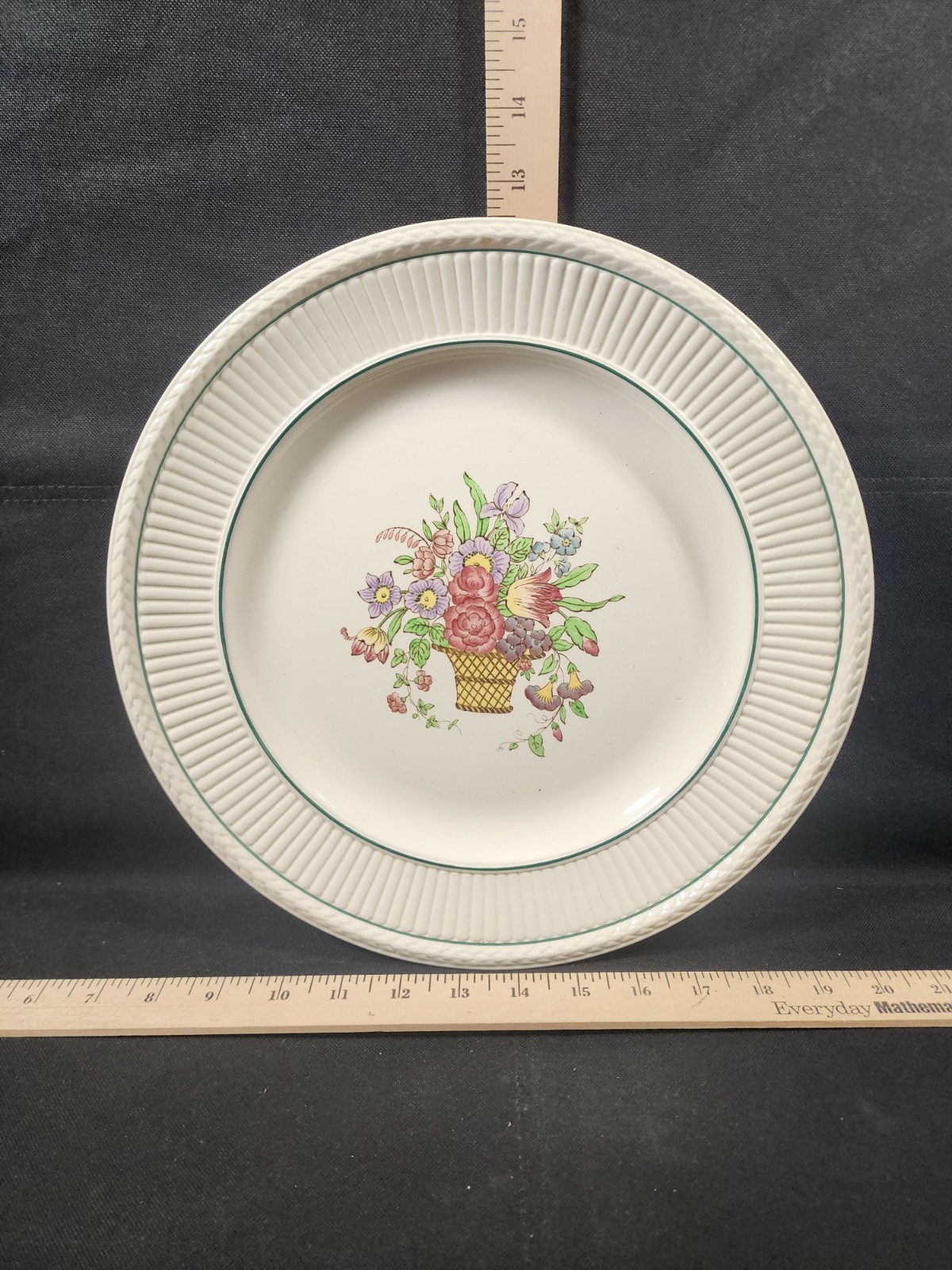 Antique Wedgwood Belmar Round Chop Plate Serving Platter Floral England