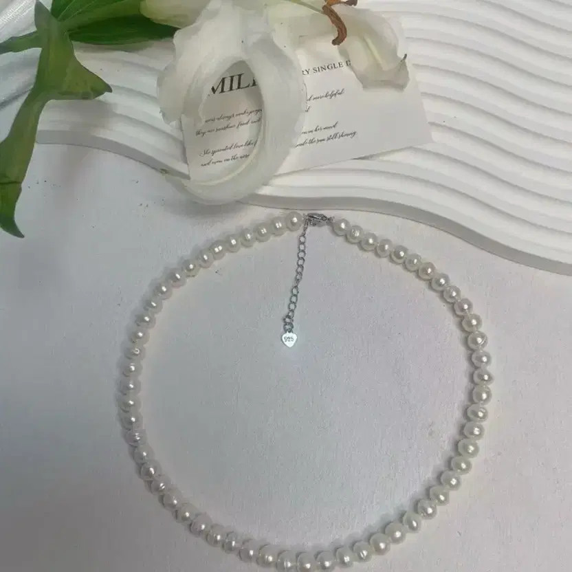 Damsu Freshwater Pearl Choker Necklace 2mm Elegant Jewelry