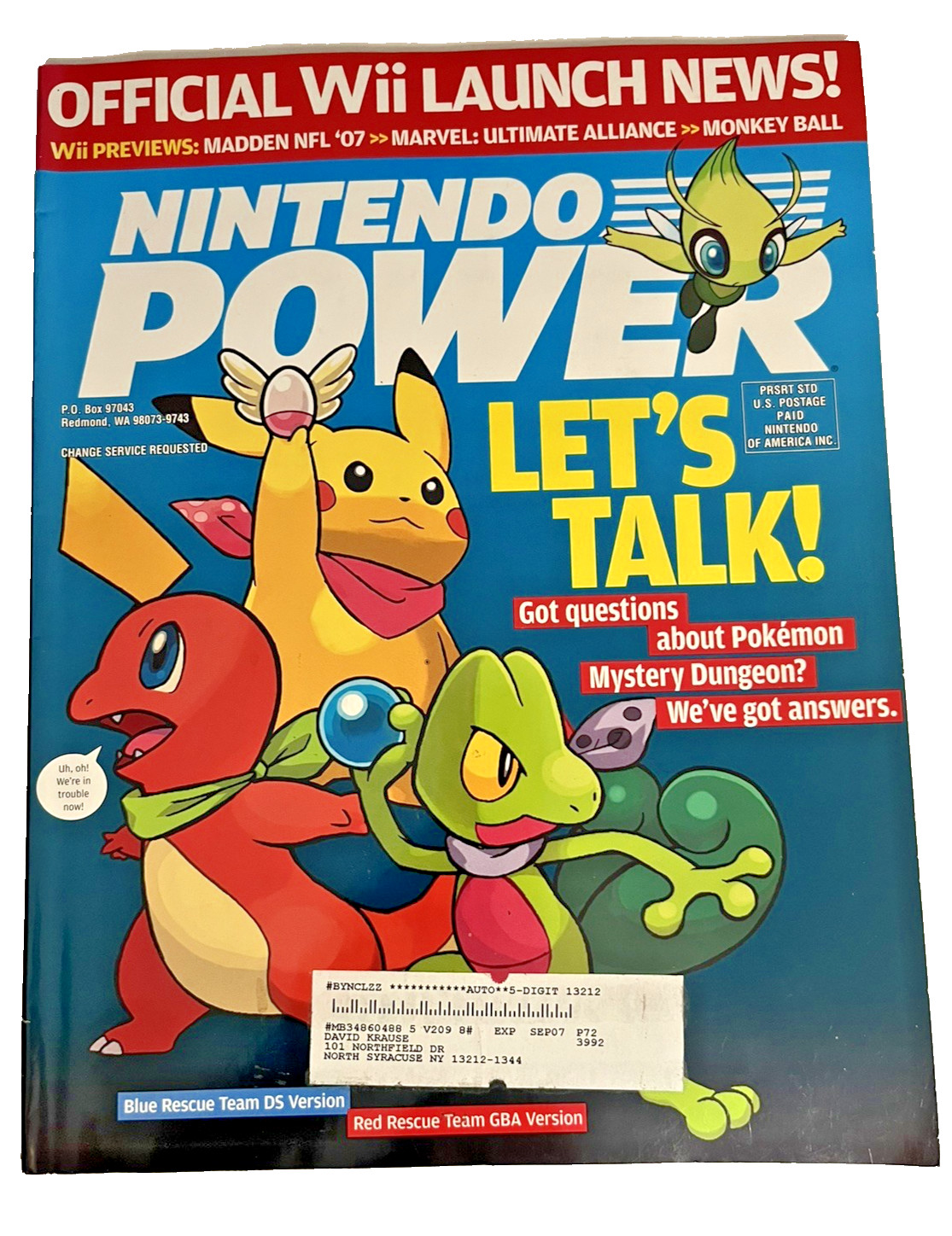 Lets Talk Nintendo Power Magazine v209 Pokemon Mystery Dungeon Comic & Poster 06