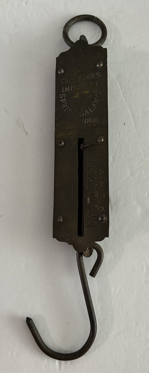 Antique Chatillon’s Improved Spring Balance Hanging Scale New York 25 Lbs~1891/2