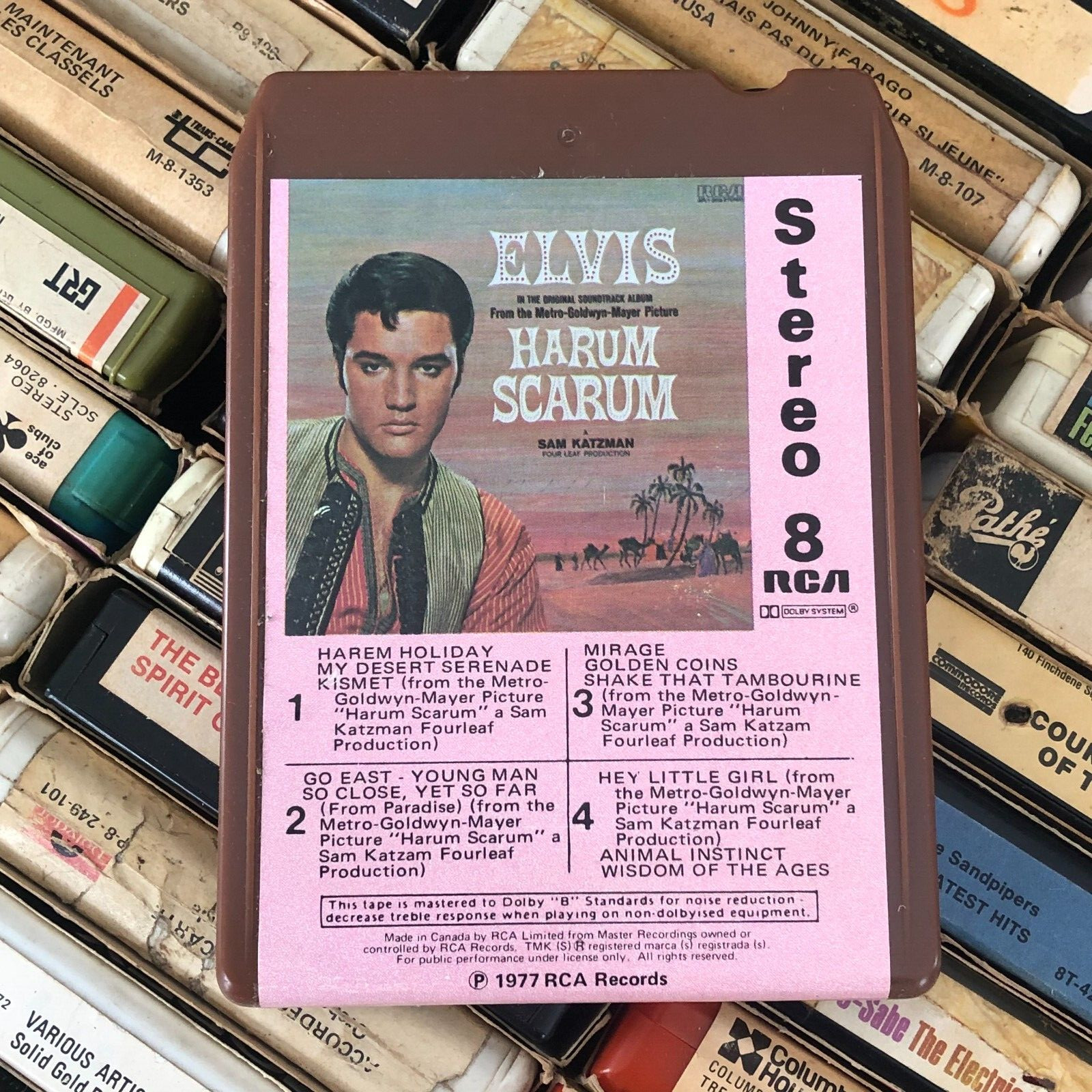 Elvis Presley : Harum Scarum 1977 , 8 Track Tape CANADA