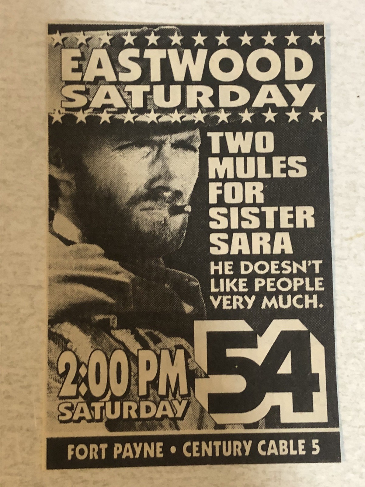 Two Mules For Sister Sara Clint Eastwood Movie Vintage Print Ad Tpa27