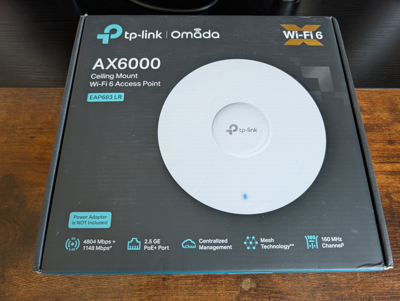 TP Link EAP683 LR AX6000 Wall Or Ceiling Mount Wireless Access Point