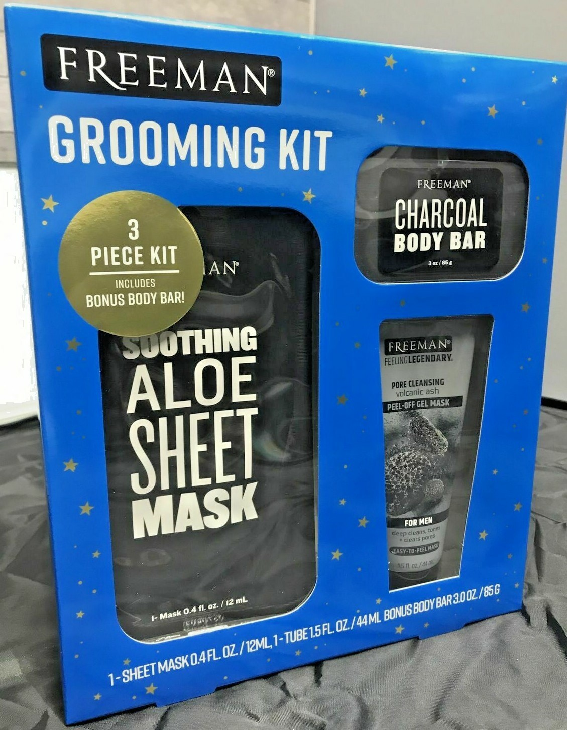 Men's Freeman Grooming Kit - 3 Piece Gift set New