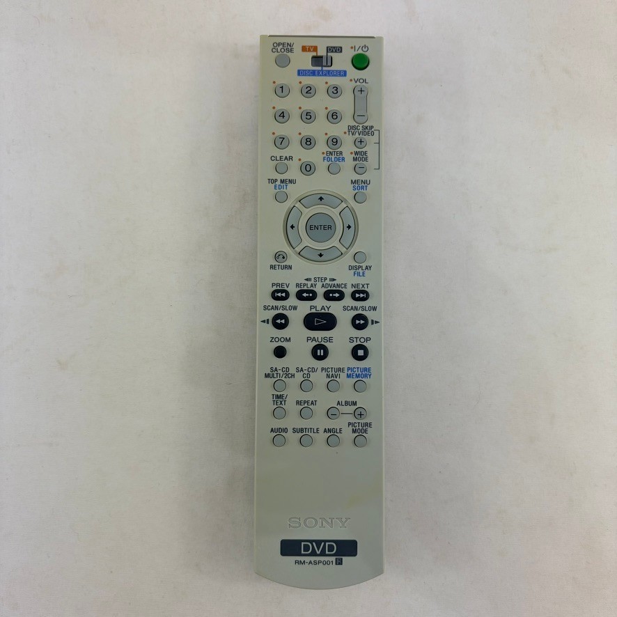 Original Authentic Grey Sony RM-ASP001 Remote Control For DVP CX-995