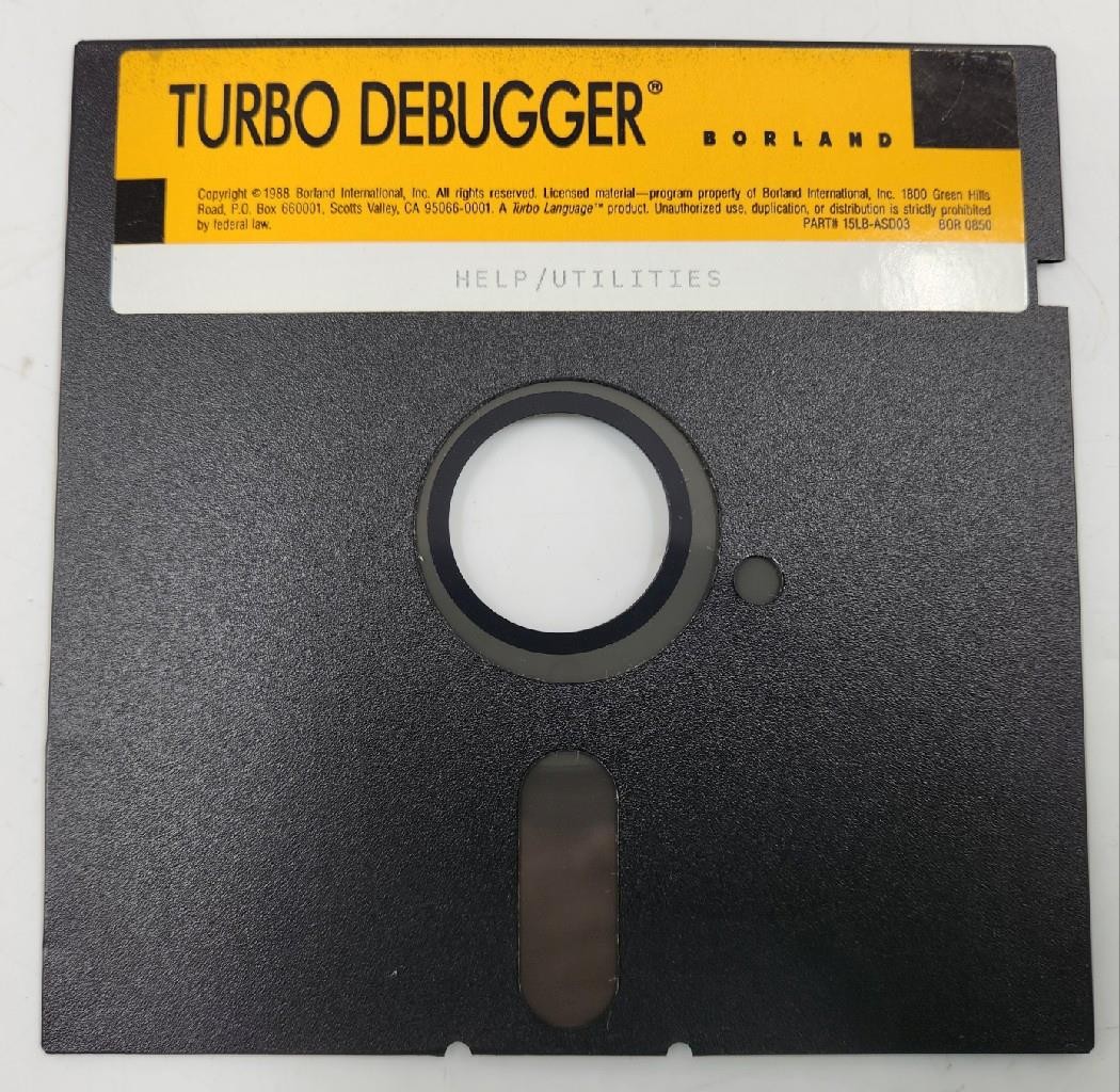 Borland Turbo Debugger Part #15LB-ASD03 BOR 0850 Help/Utilities 5.25" Disk