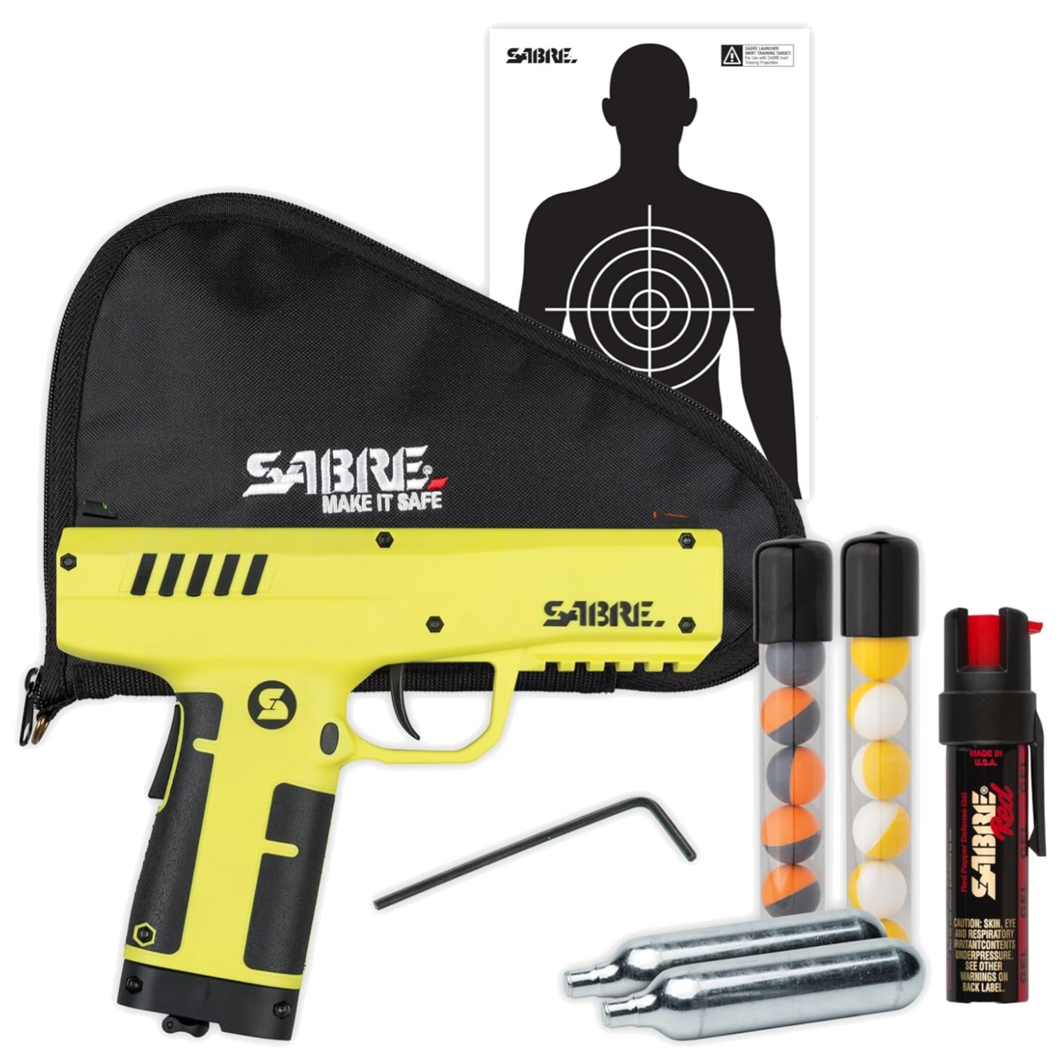 Home Defense Pepper Projectile Launcher Kit – 7 Caliber Projectiles & Pepper Gel