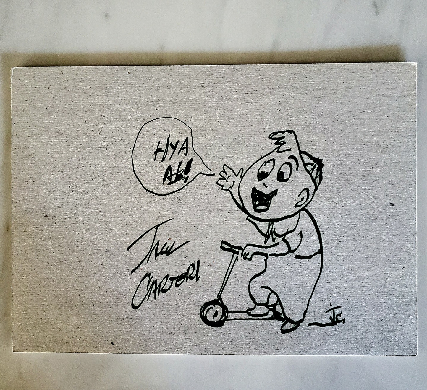 Jack Carter - ( Autograph and Doodle ) - Actor - Mayor from the movie Alligator