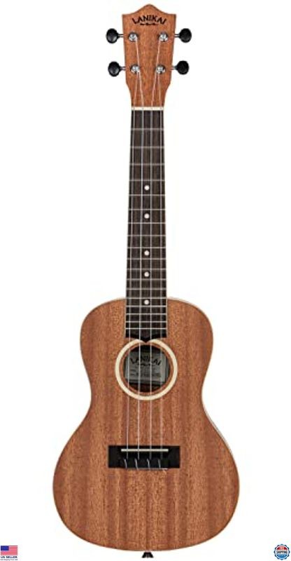 Lanikai, 4-String Ukulele, Black,Chrome (LU21-C) Premium High Quality Durable
