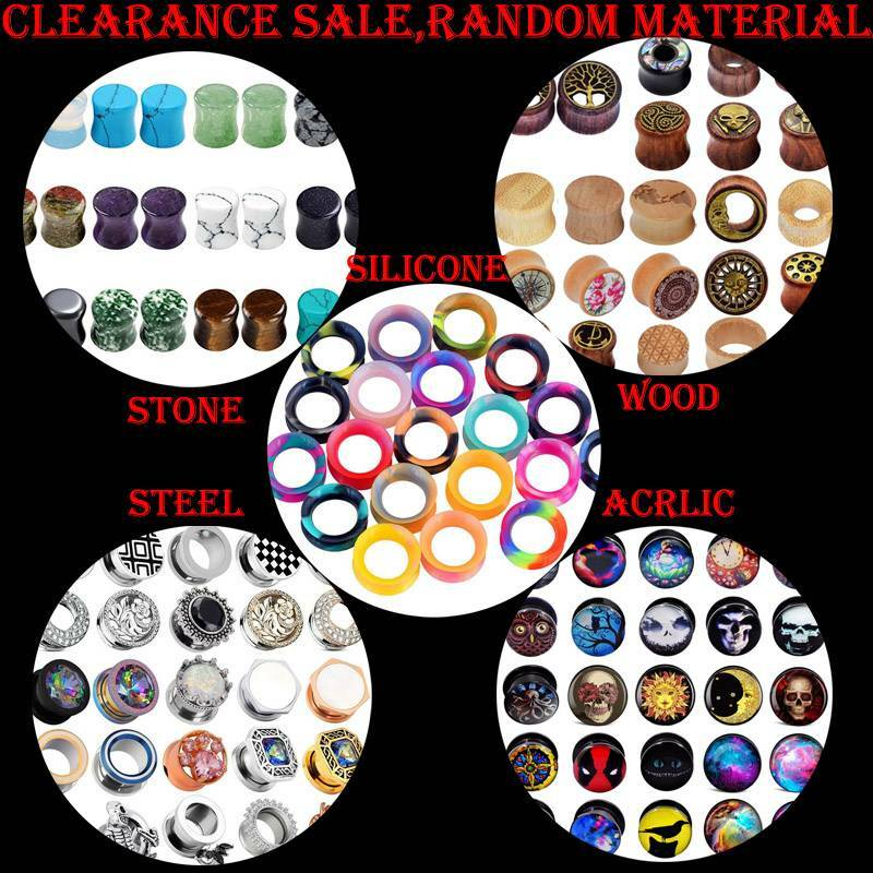 10-100Pairs Wholesale Ear Gauges Mix Style Plugs Flesh Tunnels Ear Expander Sets
