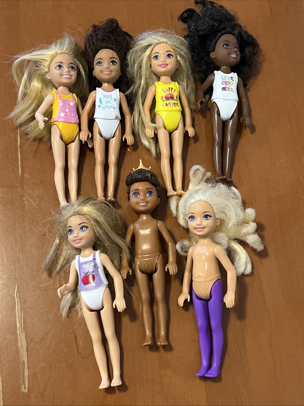 7 Barbie Club Chelsea Dolls 1 Boy Doll Lot