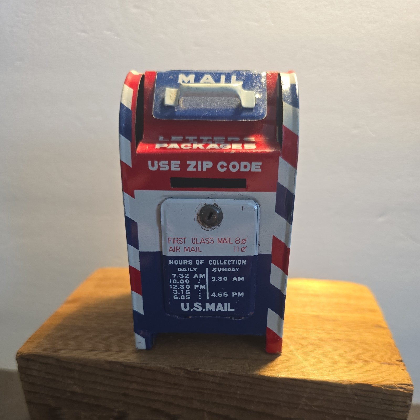 Vintage Mini U. S. Mail Box Tin Coin Bank Made in Japan