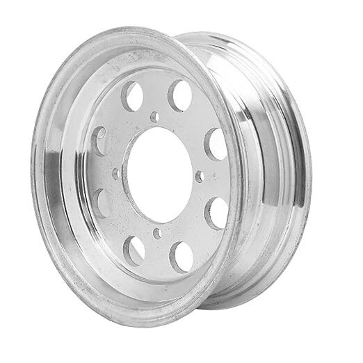 8in Motorcycle Front Cast Wheel Rim for 2.5‑8 Tires, Aluminium Alloy Polished 