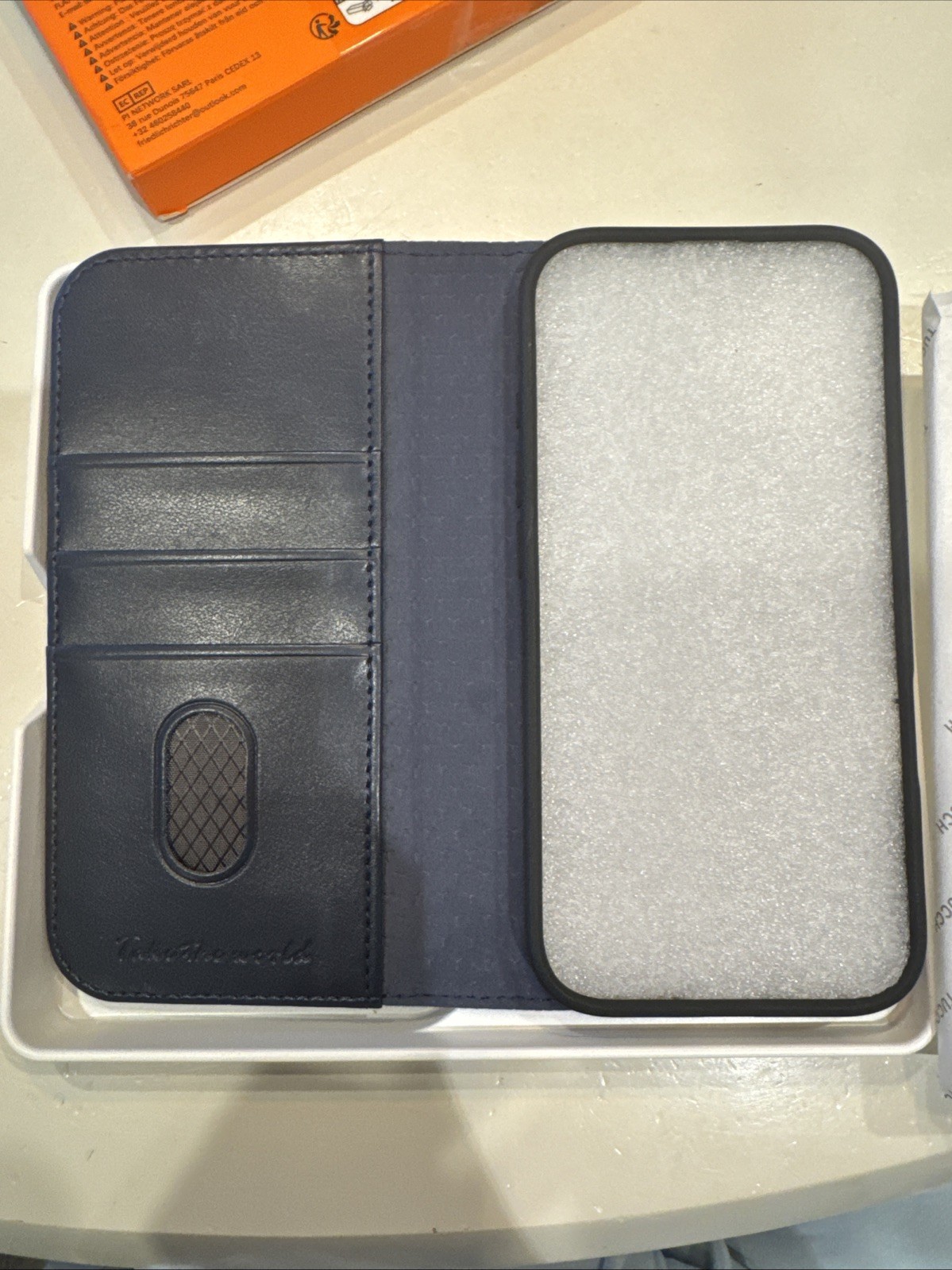 iPhone 17 Wallet Case Navy Blue