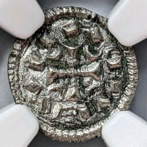 Coloman HUNGARY NGC MS-62 Silver Denar 1095-1116 Holy Christian Cross