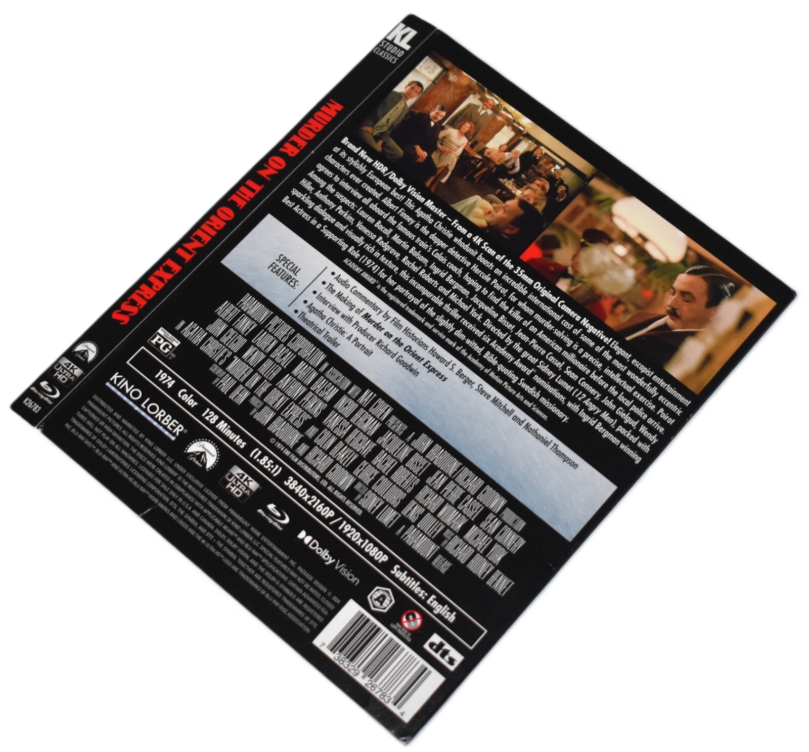 UHD SLIPCOVER ONLY -Fits: Murder on the Orient Express Kino Ultra HD 4K Blu-ray