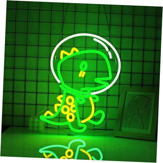 Neon Sign -  Neon Signs for Wall Decor Green Light up LED Sign for Dinosaur