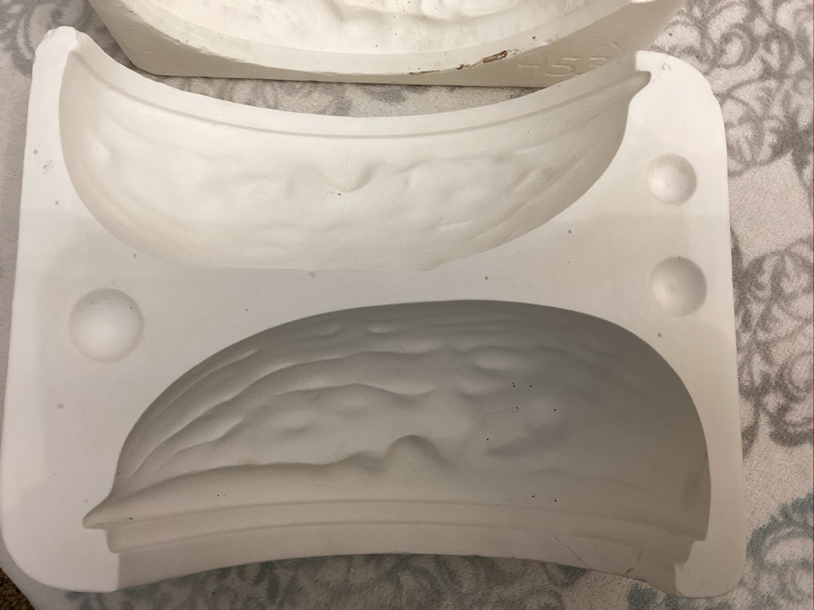 VTG Duncan DM453 Walnut Dish W/Lid 1972 Ceramic Slip Casting Mold