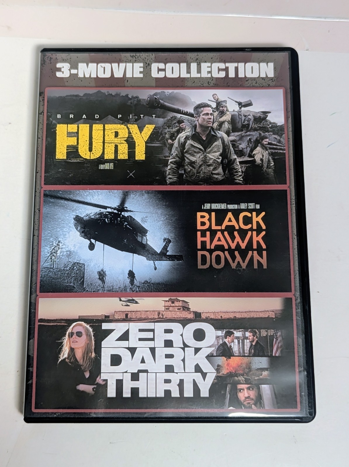 3 Movie Collection: Fury, Black Hawk Down, Zero Dark Thirty - DVD