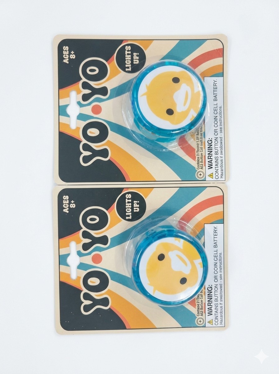 Light-Up Duck Design Yo-Yo Lot of 2 Ages 8+ Age Level 8-11 Years Pack Toy