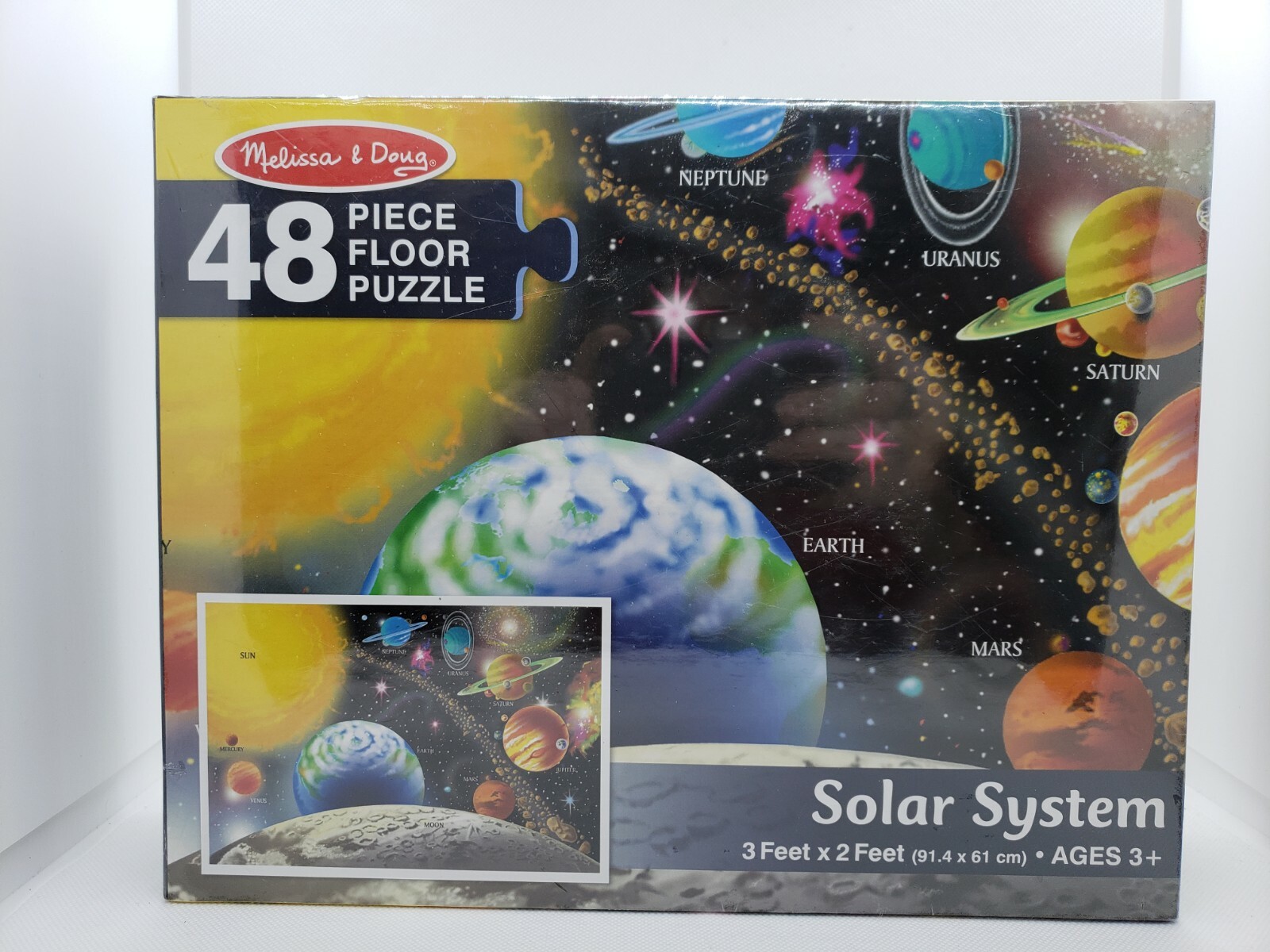 NEW SEALED MELISSA & DOUG SOLAR SYSTEM FLOOR PUZZLE 48pcs 3' X 2' 