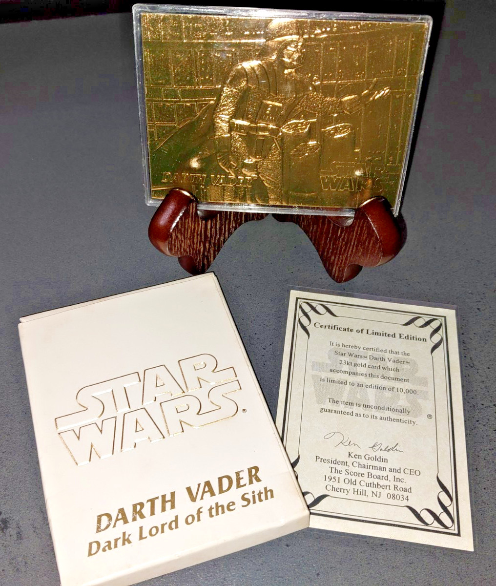 1995 Star Wars Darth Vader 🔥LE #2106/10000 🔥23kt Gold 🔥Original Box + COA🔥NM