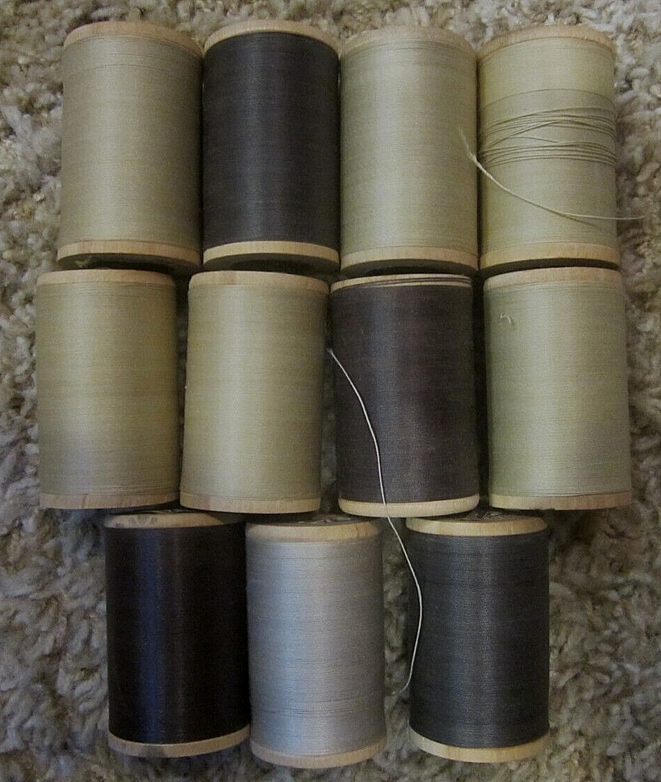 Eleven Piece Lot of Vintage Fleischer Finishing Thread, Various Colors