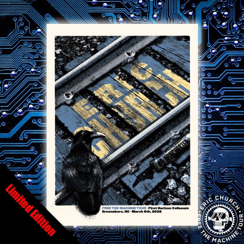 Eric Church First Horizon Coliseum Greensboro NC March 6, 2026 Poster