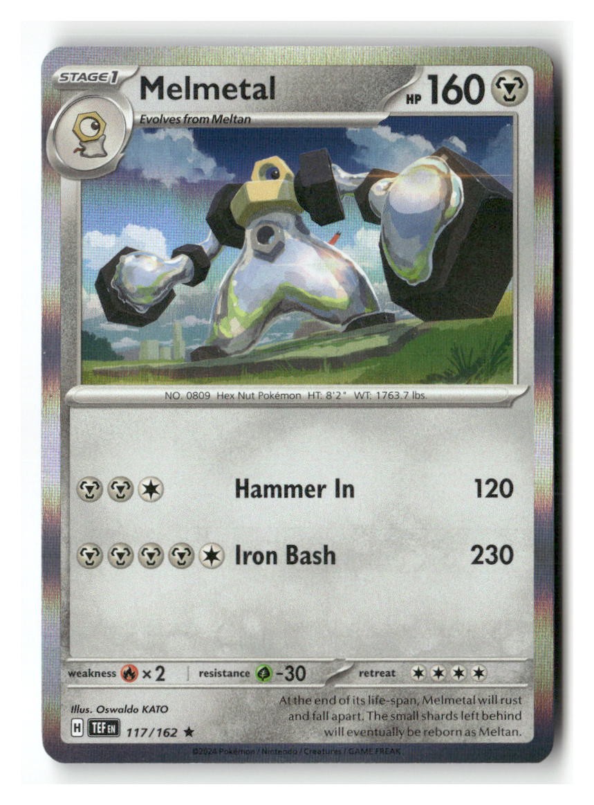 Melmetal 117/162 Rare Temporal Forces Pokemon Holo Near Mint