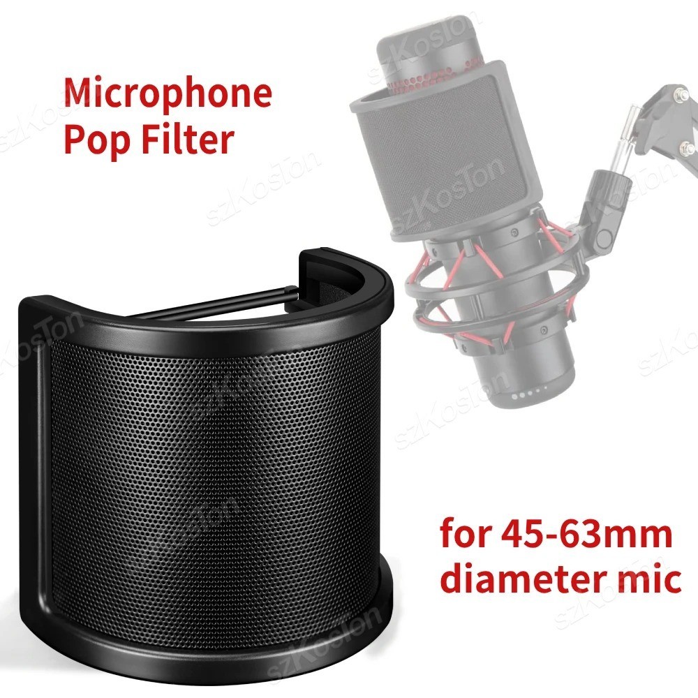 Professional Microphone Filter / Pop Shield  360  Flexible & Duel Layered NEW,,