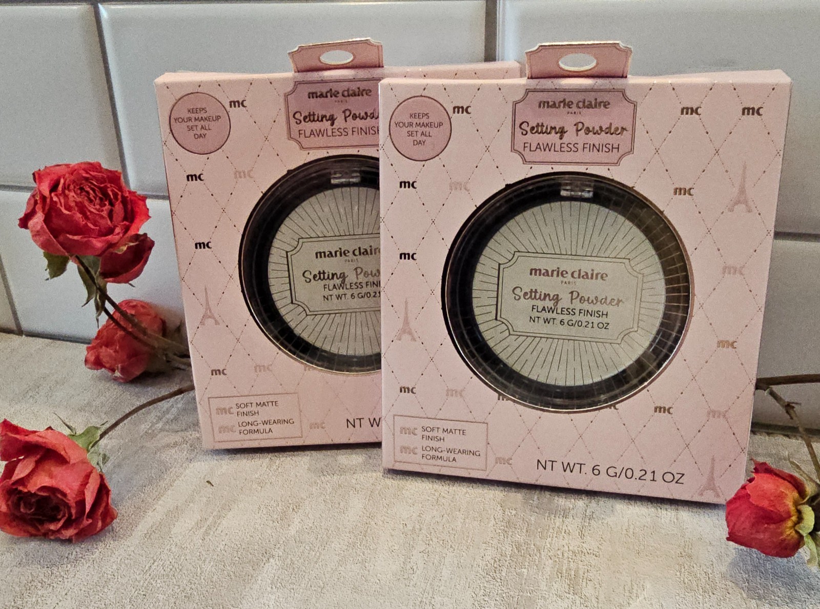 LOT of 2 🌺 MARIE CLAIRE 🌺 SOFT MATTE Finish SETTING POWDER 🌺 Flawless Finish