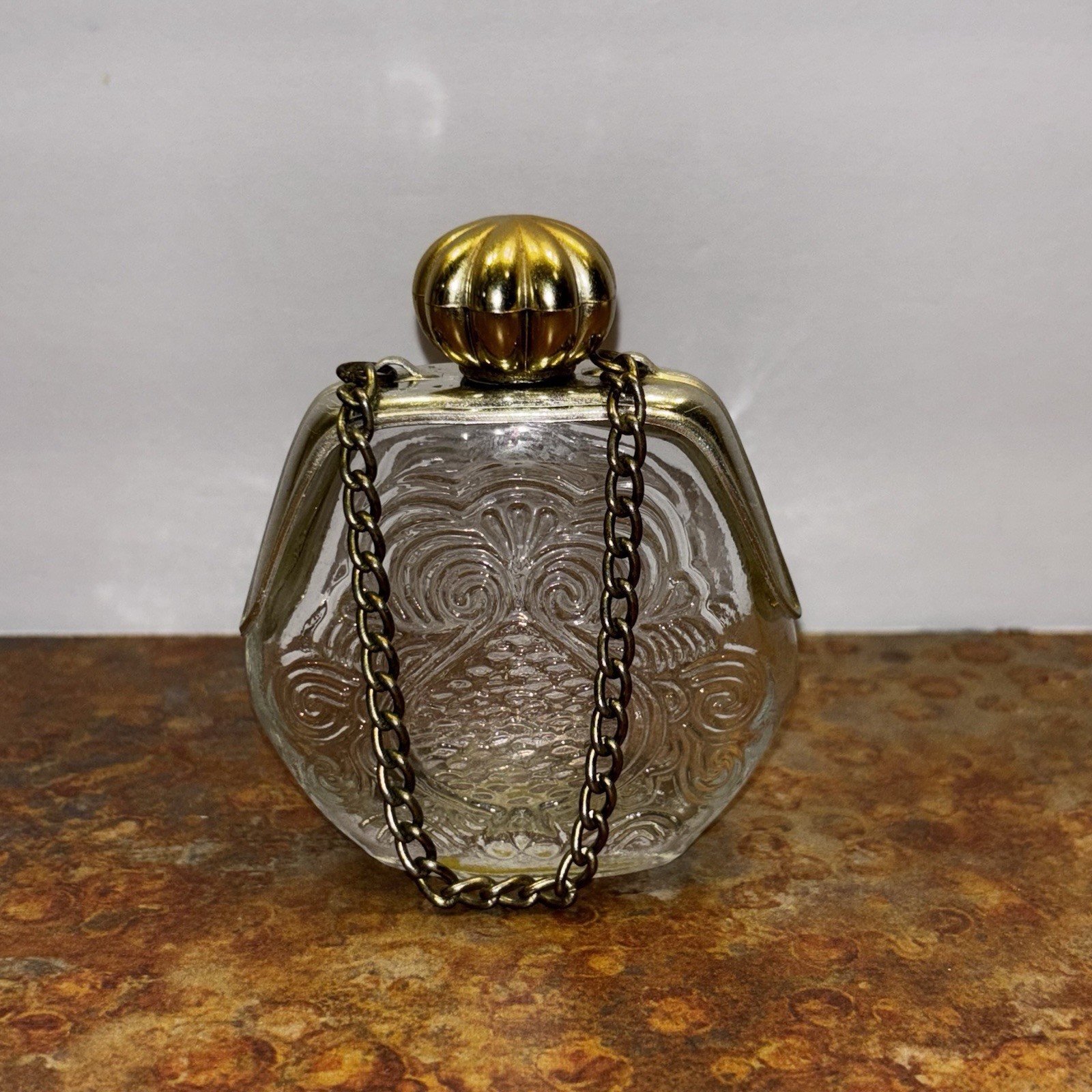 Vintage Avon Purse Petite Bird Of Paradise Empty Bottle Collectible Decor 1.5oz