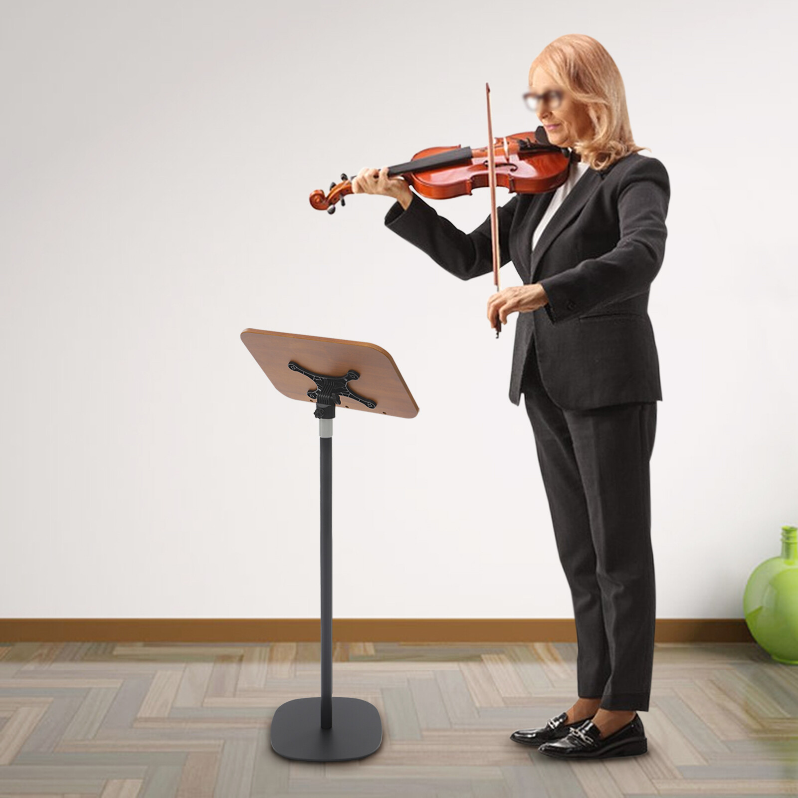 Adjustable Music Stand,Wood Book Stand & Desktop Stand,Floor Bible Holder Stand