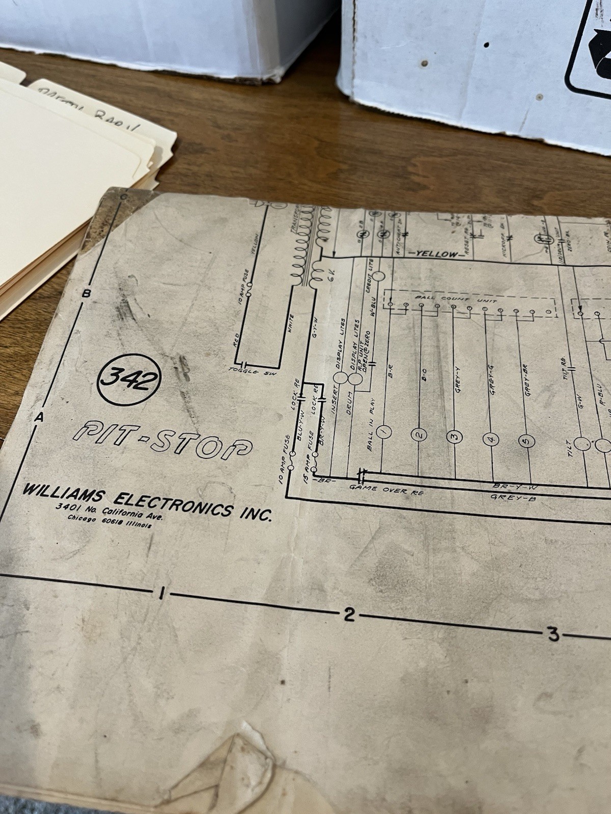 Pit-Stop Pinball Schematic