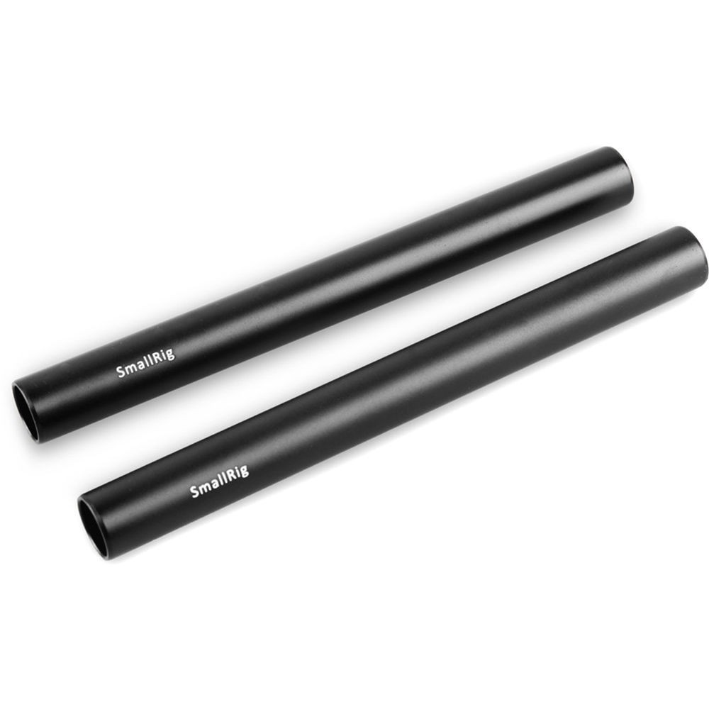 SmallRig Black Aluminum Rods (15mm, 6 Inches, Pair) | #1050