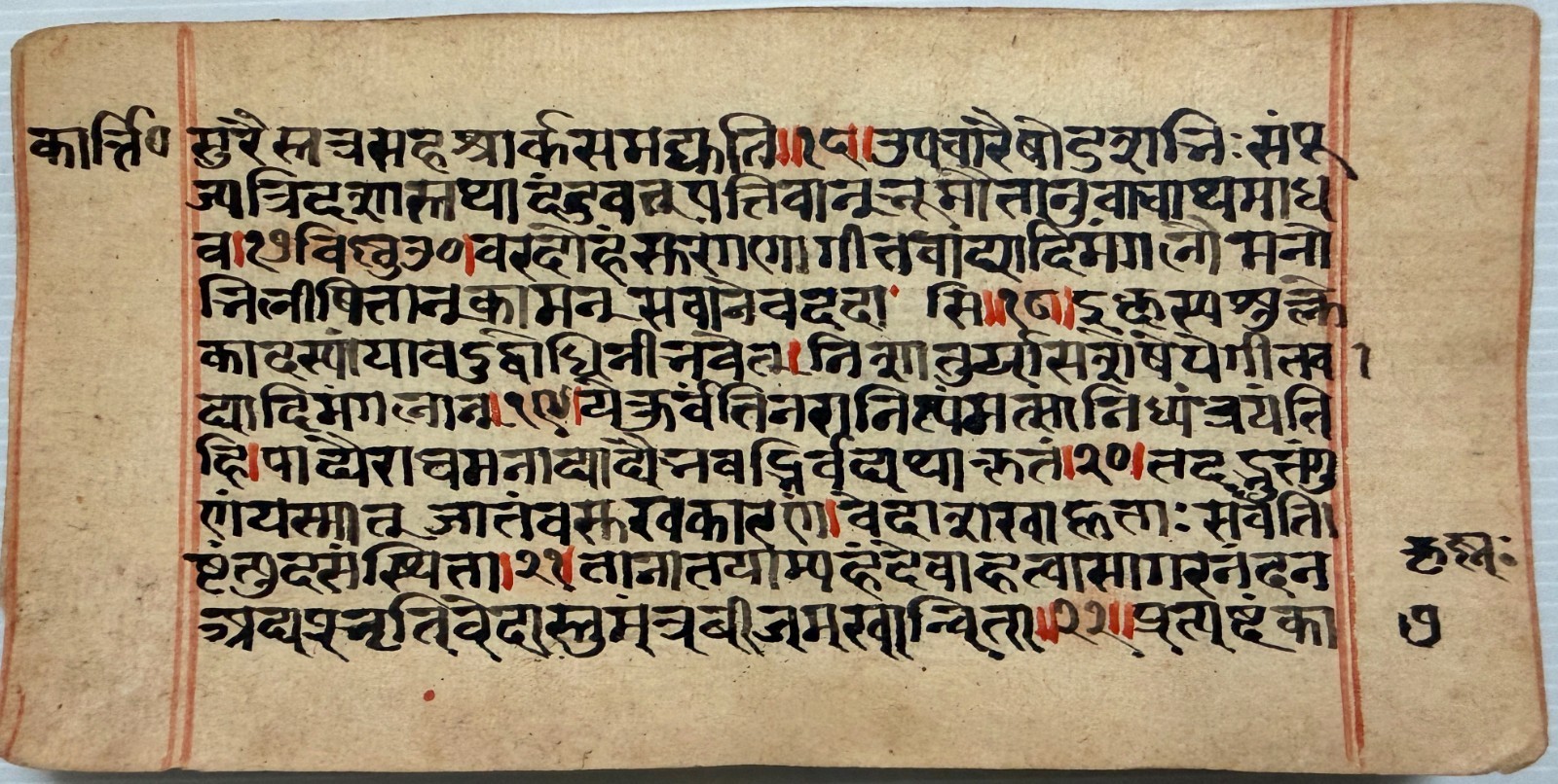 VINTAGE SANSKRIT/HINDI ATTRACTIVE MANUSCRIPT 66 LEAVES-132 PAGES. INTERESTING.