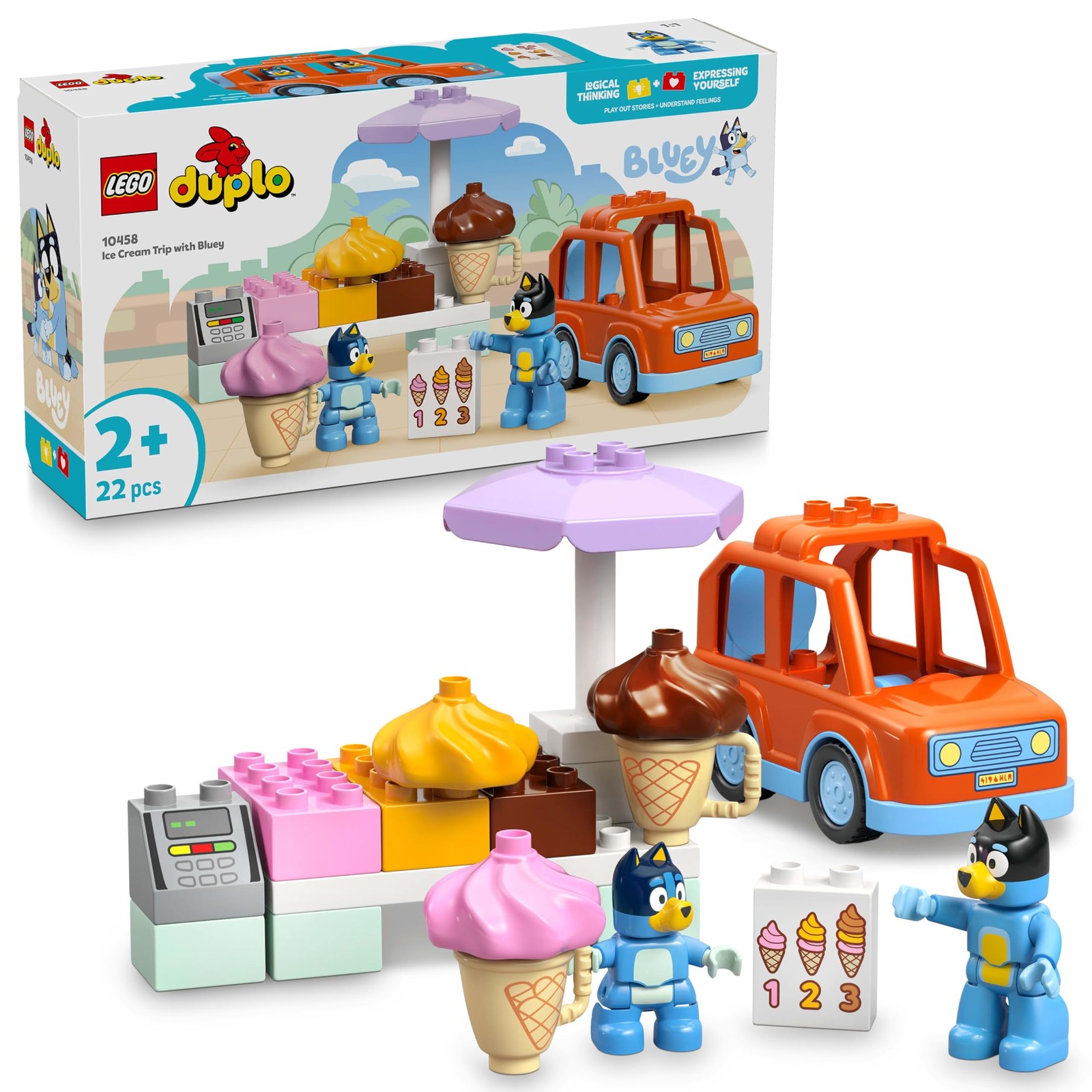 Lego 10458 Bruy and Ice Cream, Toy, Birthday, Present, Blocks, Multicolor 