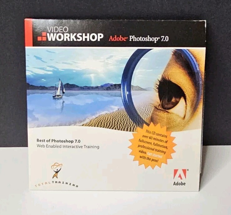 ADOBE PHOTOSHOP 7.0 MACINTOSH Video Workshop Total Training Factory Sealed