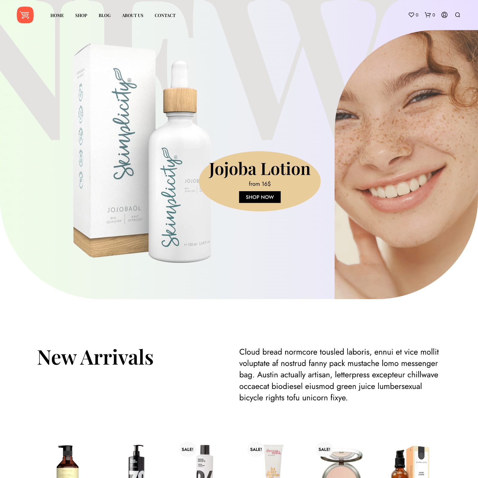 Cosmetic Store Website Design for Sale with Free VPS Web Hosting