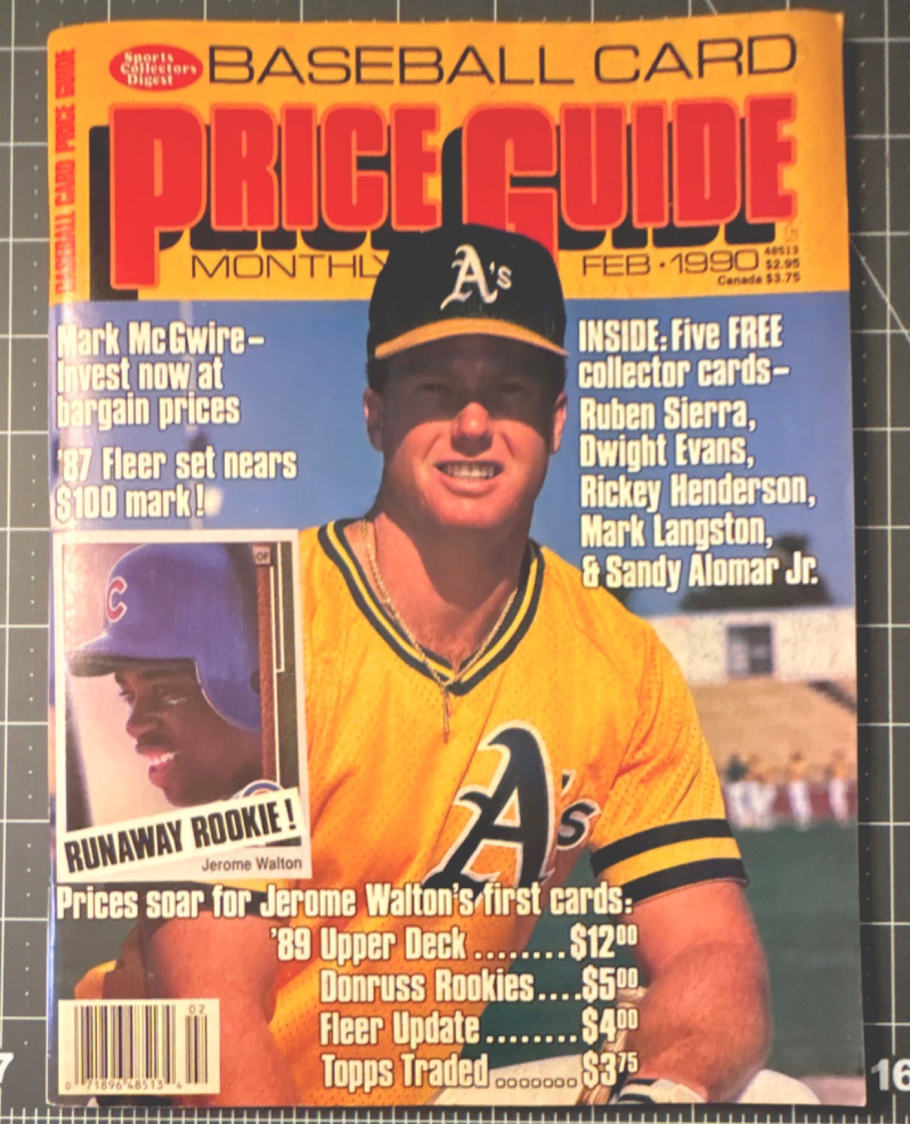 Sports Collectors Digest Baseball Card Price Guide Monthly Feb 1990 Illustrated