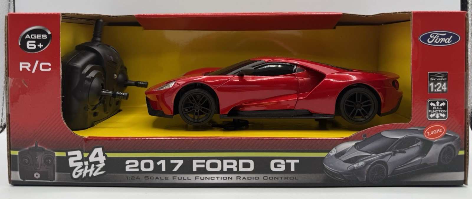 2017 Ford GT R/C Car 1:24 Scale 2.4 GHZ Red With Remote Control Full Function