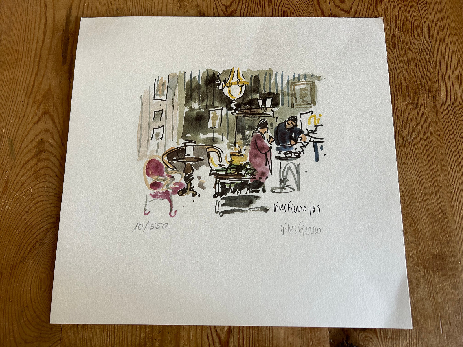 Lithograph - VIVES FIERRO - 34.7 X 33.3 Cm