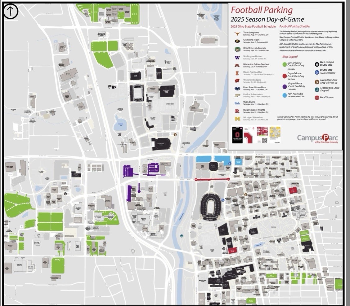 Ohio State vs. Rutgers Football Game PARKING PASS Fawcett Center Lot 11/22/25