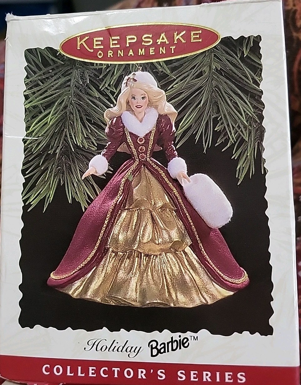 Vintage 1996 Holiday Barbie Hallmark Keepsake Christmas Ornament