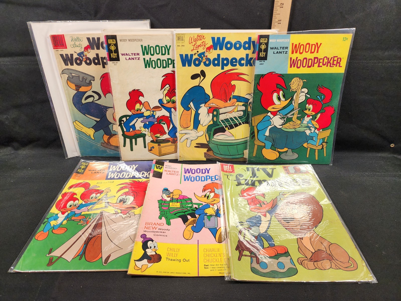 Comic Book Lot Of 7 Woody Woodpecker Cartoon Comics Great Shape 