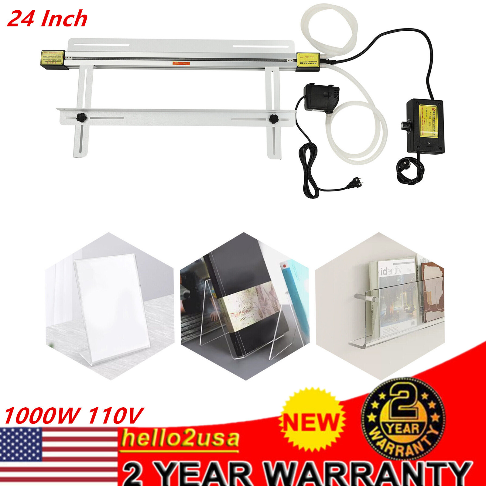 110V Acrylic Heat Bending Machine 24 inch PVC Strip Heater Bender with Bracket