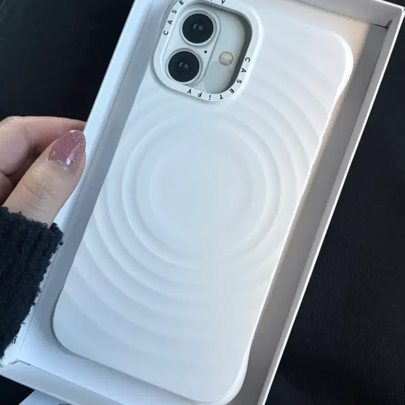 Casetify White Reptile Skin Case for iPhone 16 Plus