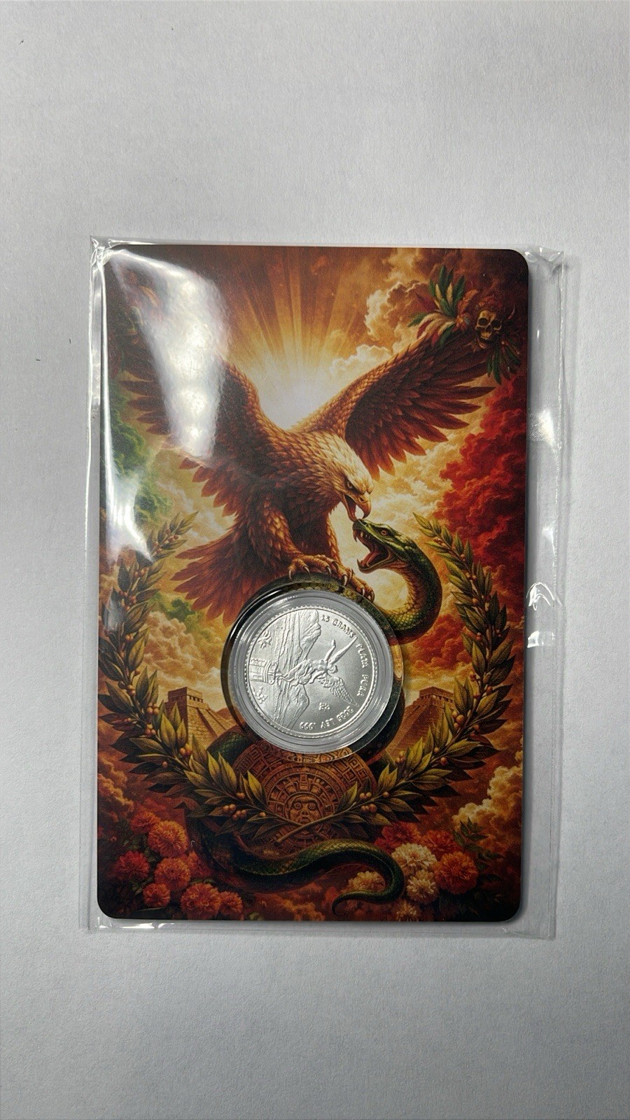 2026 Mexico Libertad Tribute 1.5 Gram .999 Silver BU Art in Card