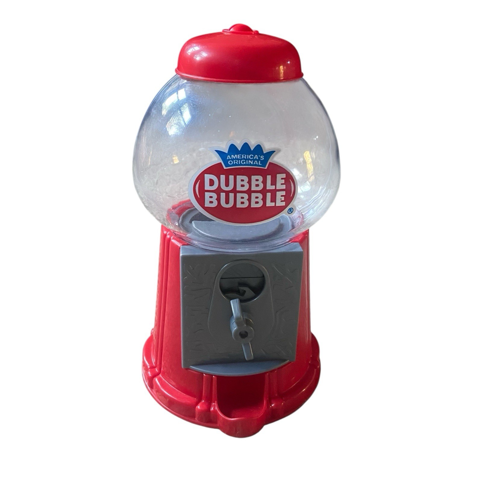 Double BubbleGum Machine Gumball Coin Bank Classic Candy Dispenser Plastic 8"
