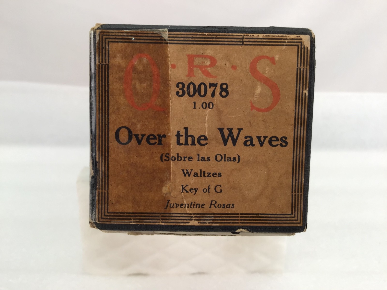 QRS Word Roll Player Piano 30078 OVER THE WAVES (Sobra Las Olas) Waltz Rosas
